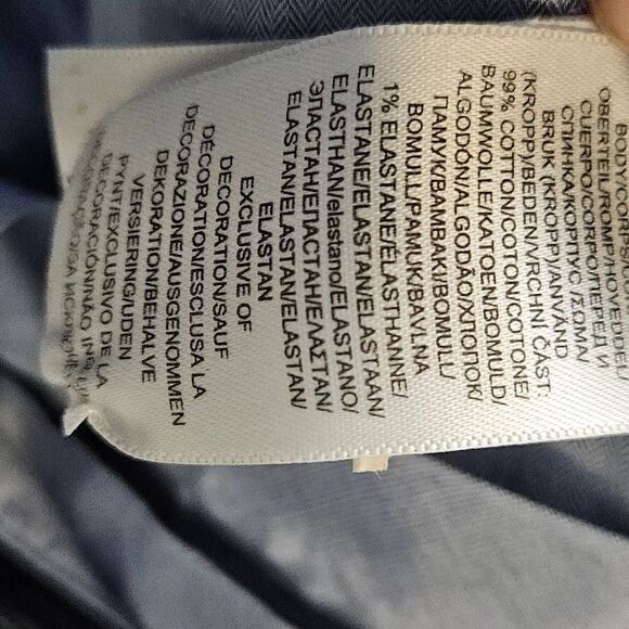 Polo Ralph Lauren Corduroy Navy Stretch Classic Fit Straight Pants 40/32 - Picture 6 of 6